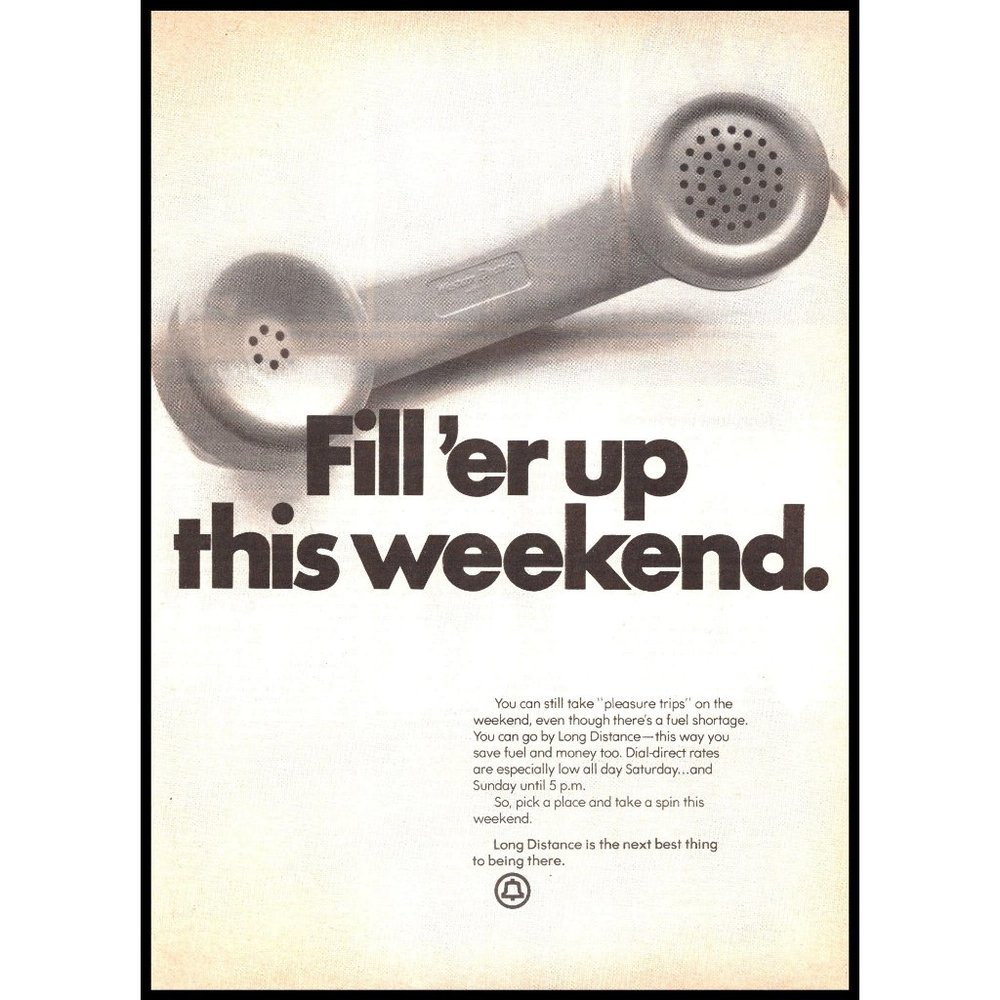 1974 Bell Telephone System Long Distance Vintage Print Ad Western Electric Photo